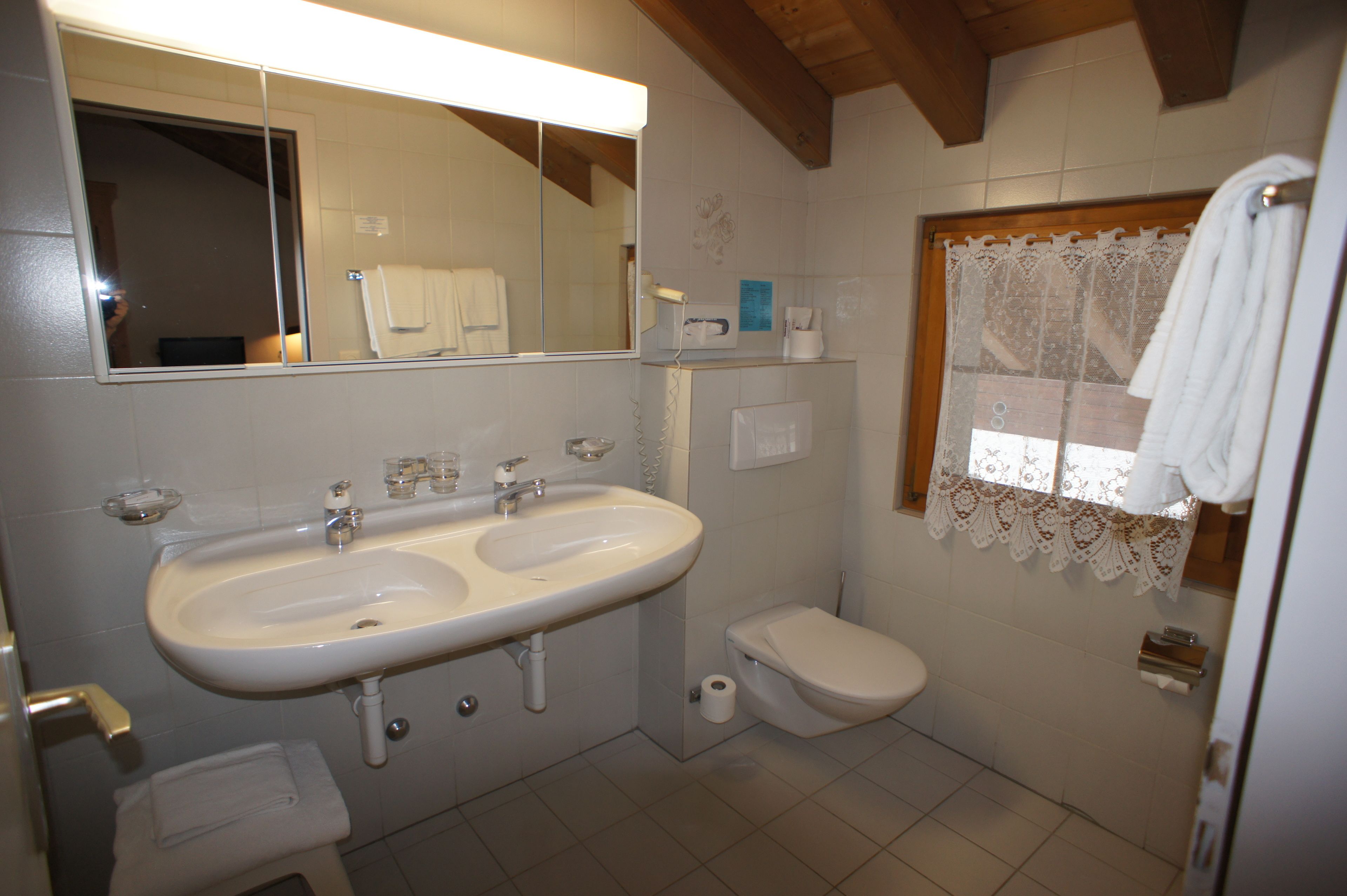 triple room | bathroom | shower, hair dryer, towels, soap