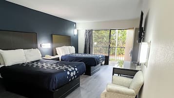 Standard Room, 2 Double Beds, Non Smoking | Desk, free WiFi