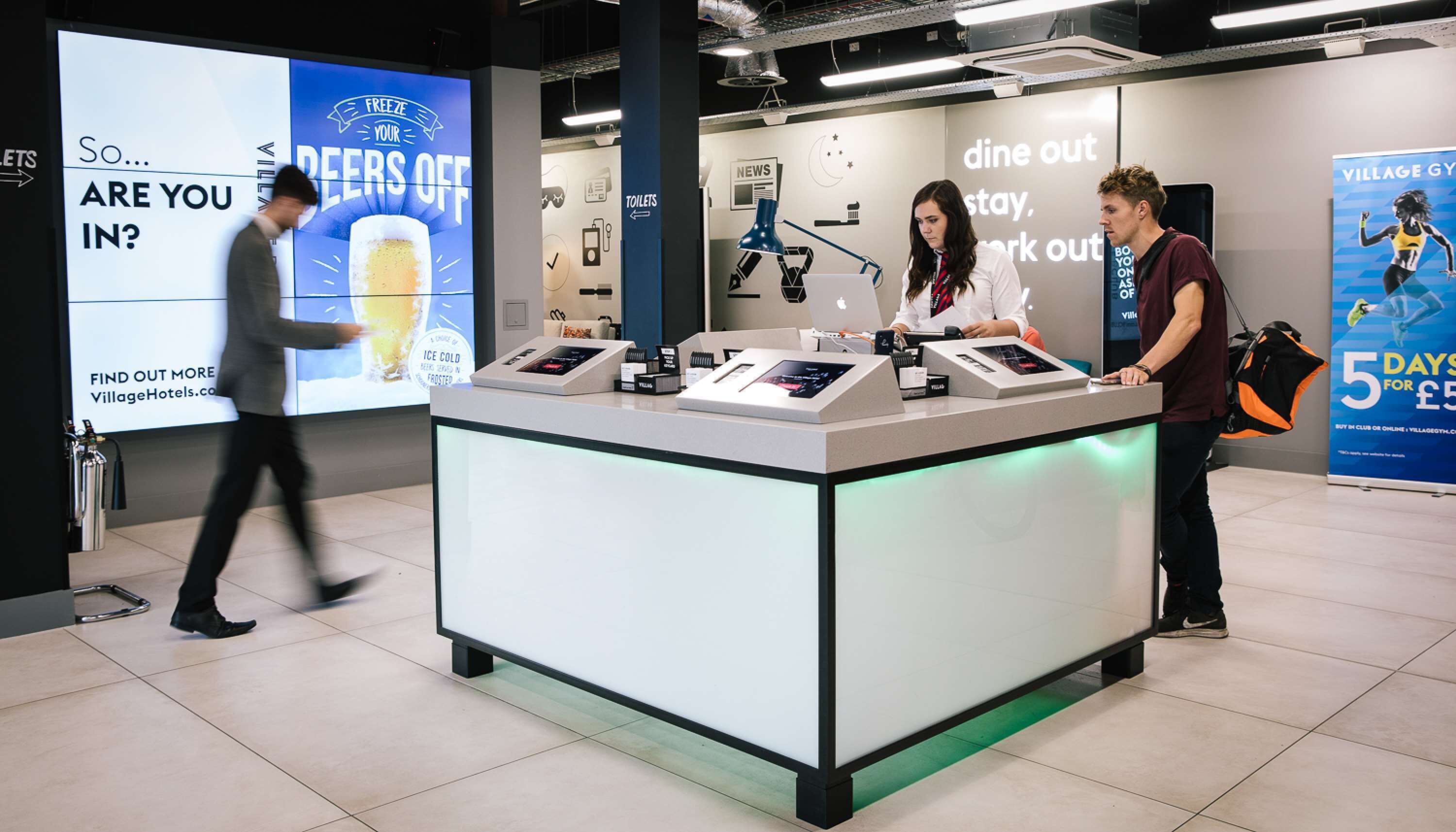 check-in/check-out kiosk