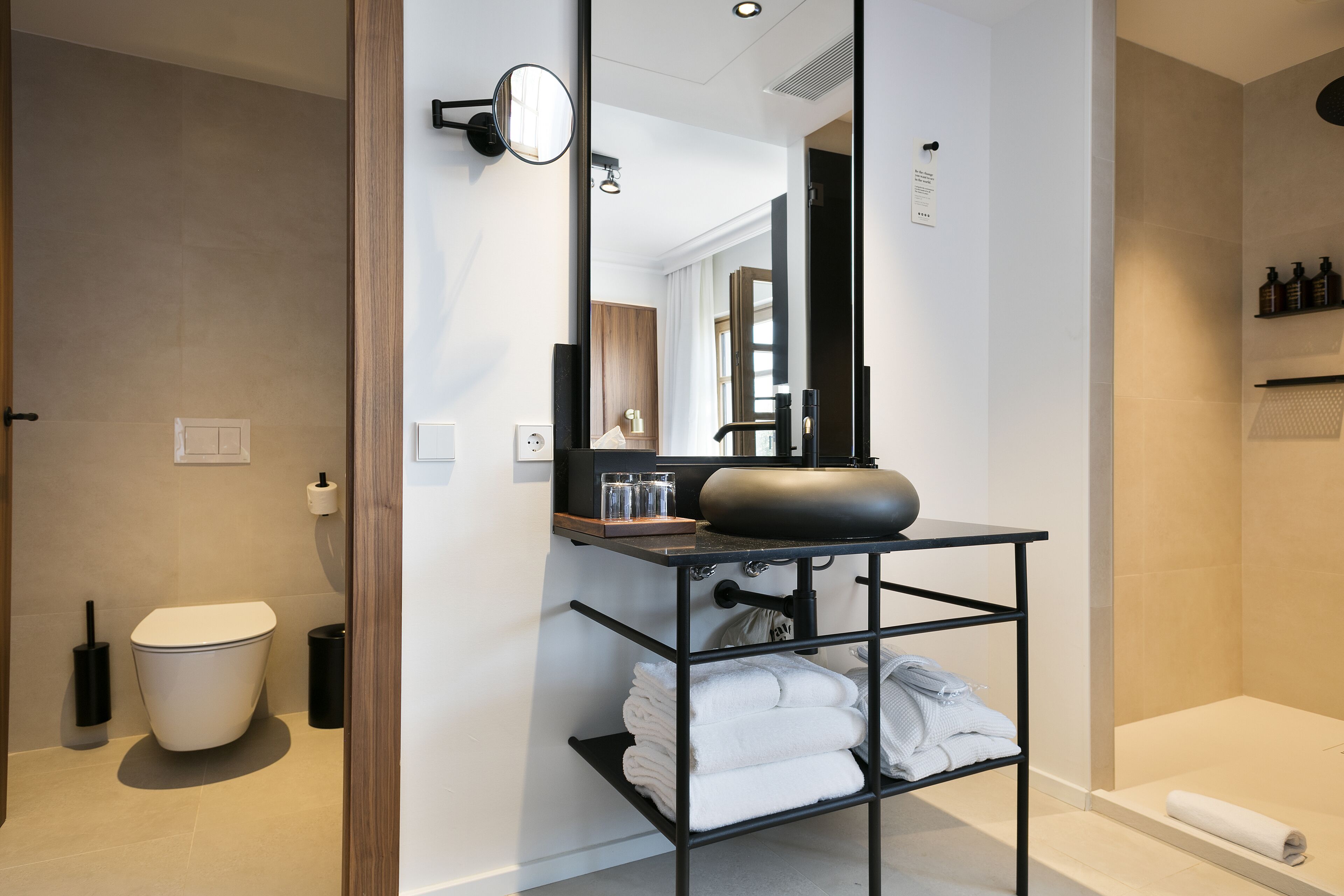 premium double room, terrace | bathroom | separate bathtub and shower, rainfall showerhead, free toiletries