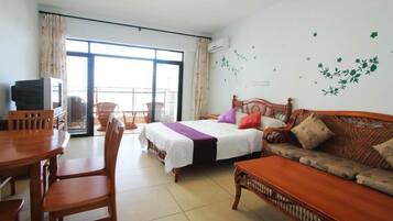 Studio, Meerblick | Schreibtisch, Verdunkelungsvorhänge, kostenloses WLAN