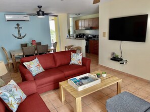Smart TV, Netflix, streaming services - Ocean view penthouse, beach access. Beautiful private rooftop apartment (Loiza)