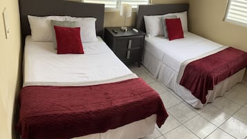 2 bedrooms, iron/ironing board, WiFi, bed sheets