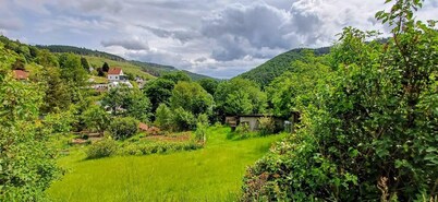 Cabin in the Thuringian Forest with stunning views, right on Goethewanderweg