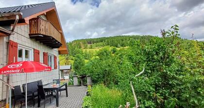 Vacation hut on the Goethe Trail with a view, close to the Rennsteig, UNESCO biosphere reserve
