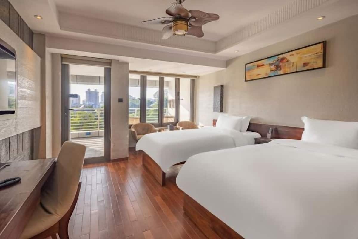 Minibar, blackout curtains, iron/ironing board, free WiFi