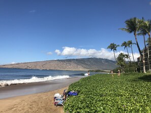 Ubicación a pie de playa, tumbonas y toallas de playa