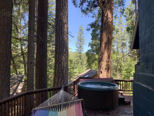 Viihtyisä mökki lyhyen kävelymatkan päässä lentää järvessä / Blue Lake Springsissä