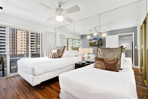 2 bedrooms, iron/ironing board, WiFi, bed sheets