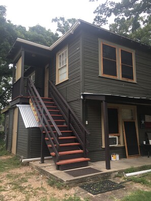 Exterior detail - SweetChick Farmhouse, slight country feel with close city convenience. (Bryan)