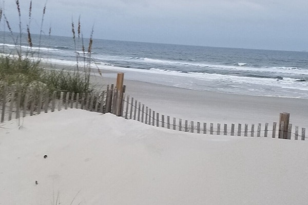 Beach nearby, sun-loungers