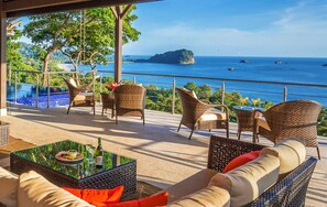 Terrace/patio - Manuel Antonio Luxury Villa – Fully Staffed 8 BR Estate with Chef, Ocean Views (Manuel Antonio)