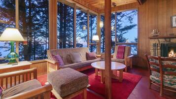 壁爐、書籍、音樂庫、音響