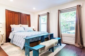 2 bedrooms, premium bedding, iron/ironing board, free WiFi