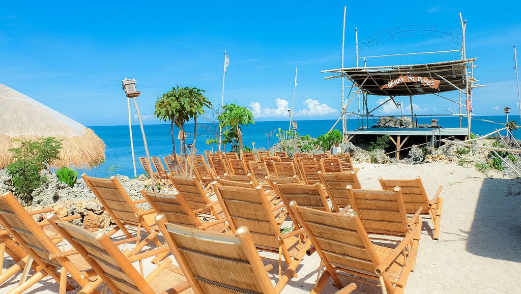 Outdoor wedding area