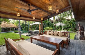 Villa, 7 Bedrooms | Living area | LCD TV, DVD player - Villa Yoga by Villa Finder (Seminyak)