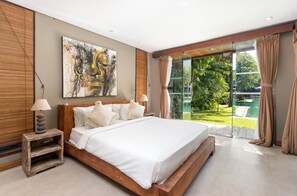 Exclusieve villa, meerdere slaapkamers | 7 slaapkamers, luxe beddengoed, een kluis op de kamer, een bureau