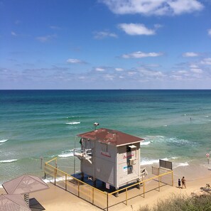 Beach towels, beach bar
