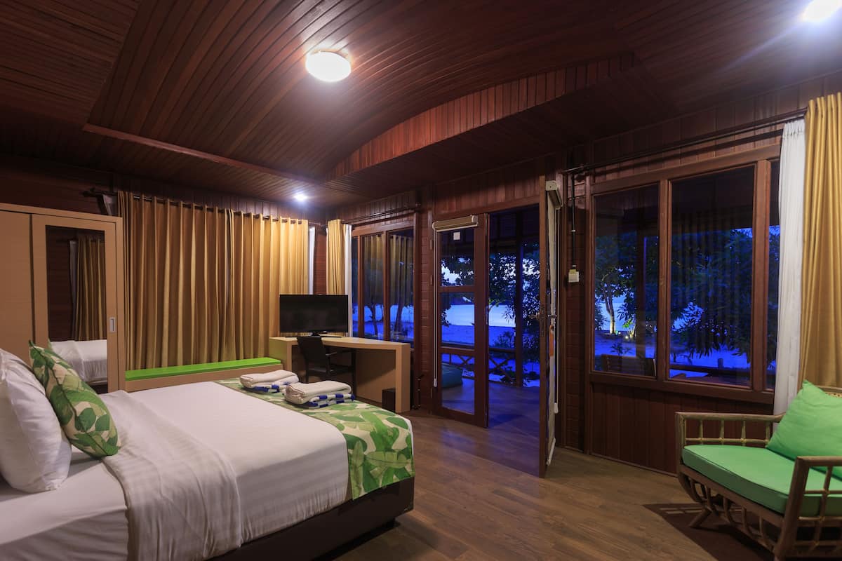 Villa, 1 chambre, en front de plage | Literie de qualité supérieure, couette en duvet d'oie
