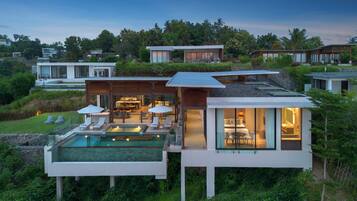 Family Villa, 3 Bedrooms, Private Pool, Ocean View | Teras/patio