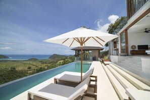 Villa de lujo, 3 habitaciones, alberca privada, vista al océano | Vista desde la habitación