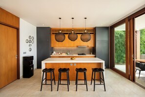 Bespoke Villa, 2 Bedrooms, Private Pool, Ocean View | Private kitchen | Fridge, microwave, coffee/tea maker, electric kettle - Selong Selo Resort and Villas (Selong Belanak)