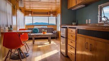 Fridge, microwave, ice maker, paper towels