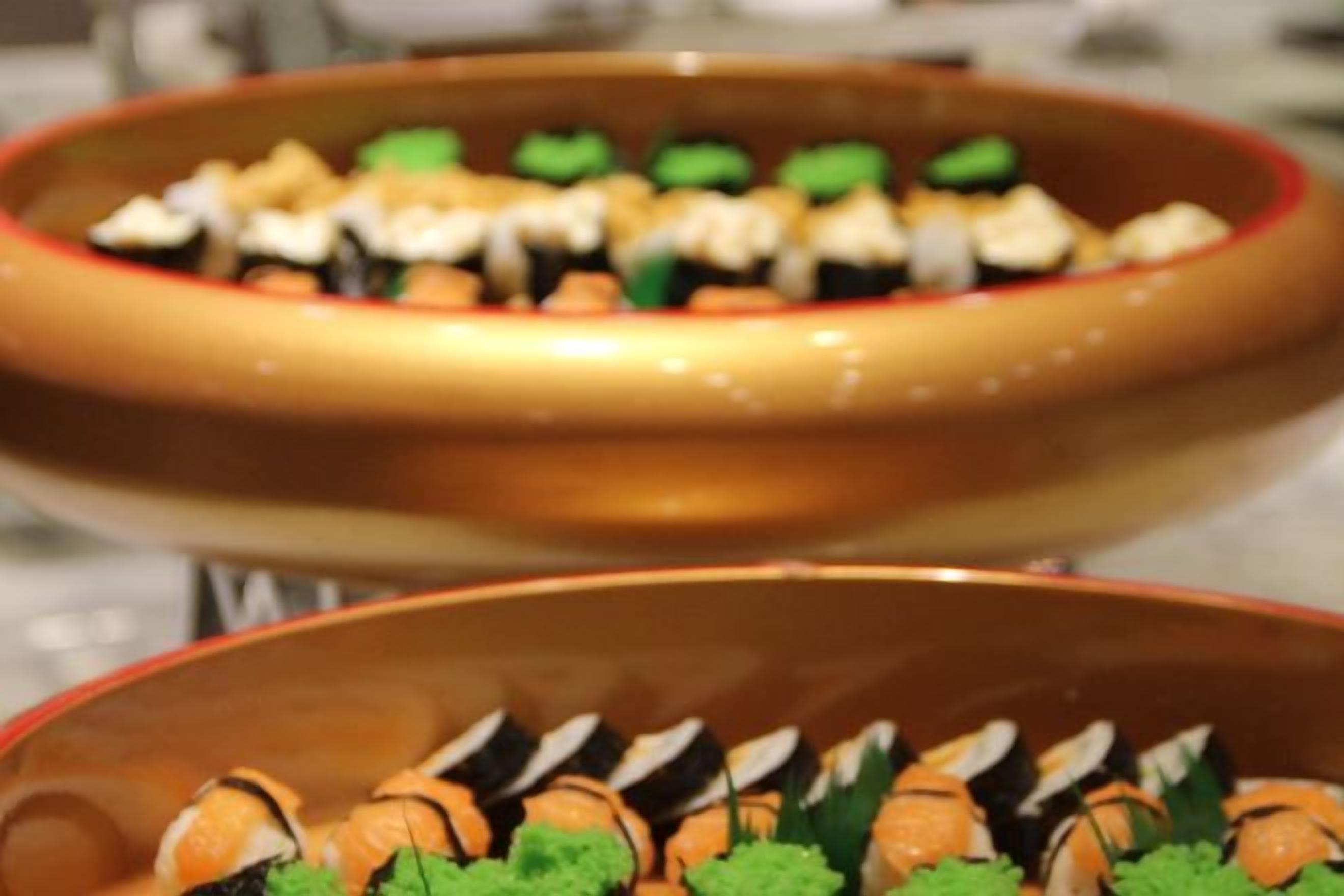 Two bowls of sushi.