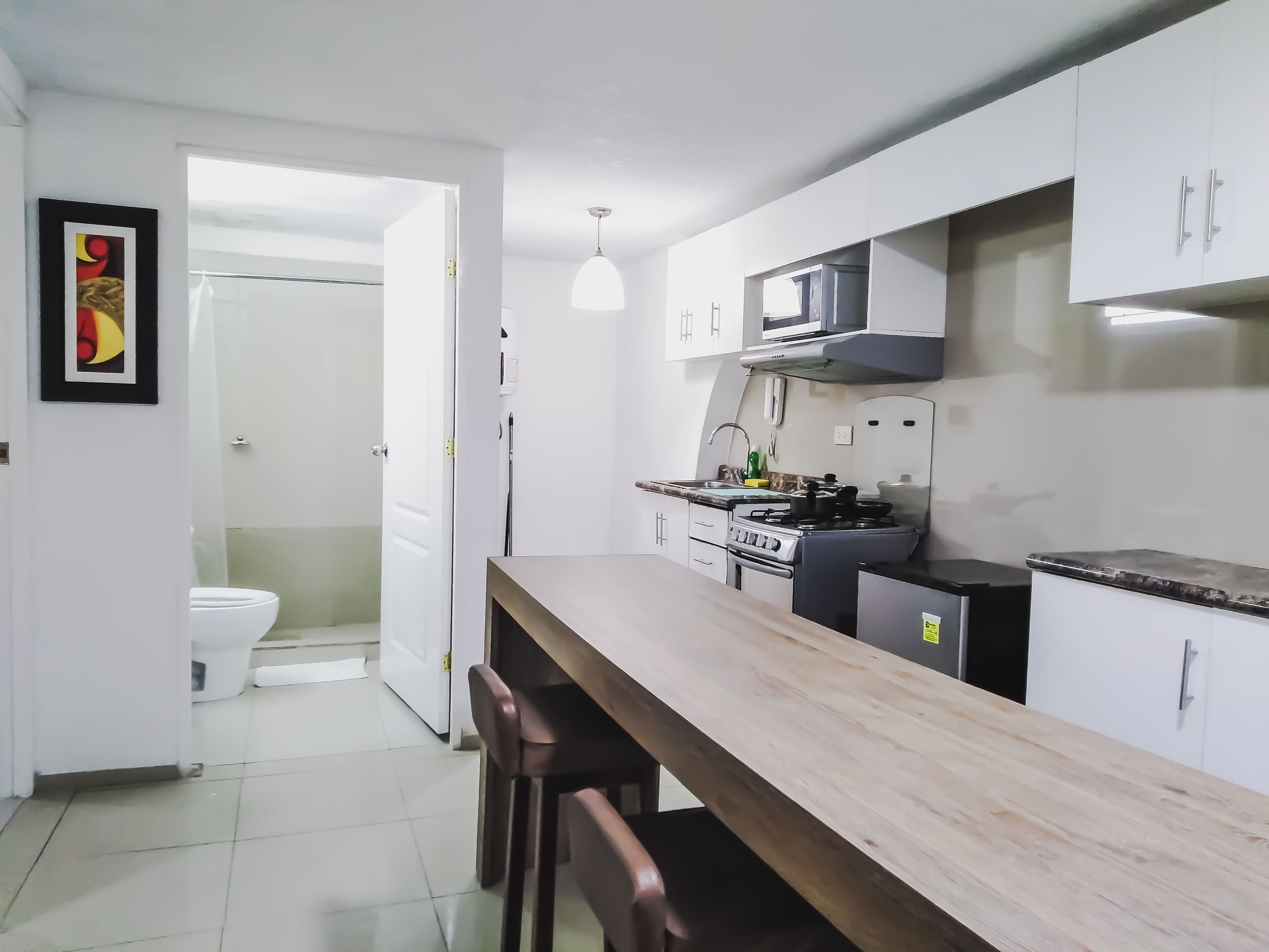 Standard Apartment, 1 Bedroom, Kitchen | Private kitchen | Fridge, microwave, oven, stovetop