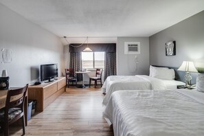 Desk, blackout curtains, iron/ironing board, free WiFi