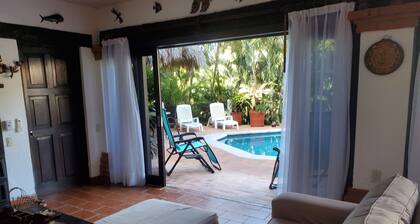 Charming Villa, across the street from the beach with view of the Sierra Madres