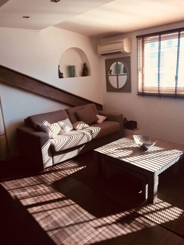 TV, DVD player, books, offices