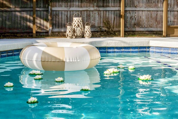 A heated pool