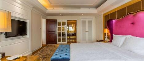 Down comforters, minibar, desk, blackout drapes