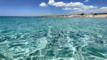 Beach nearby, white sand, beach shuttle