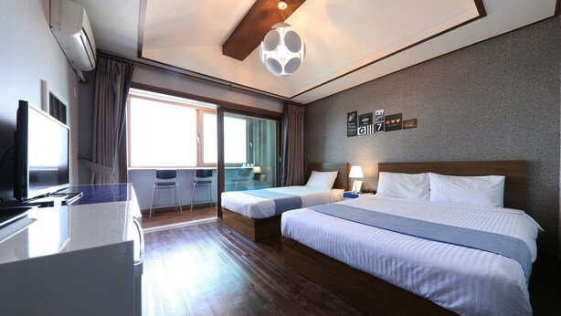 Phòng 2 giường đơn Deluxe, 1 phòng ngủ | Phòng cách âm, truy cập Internet không dây miễn phí 