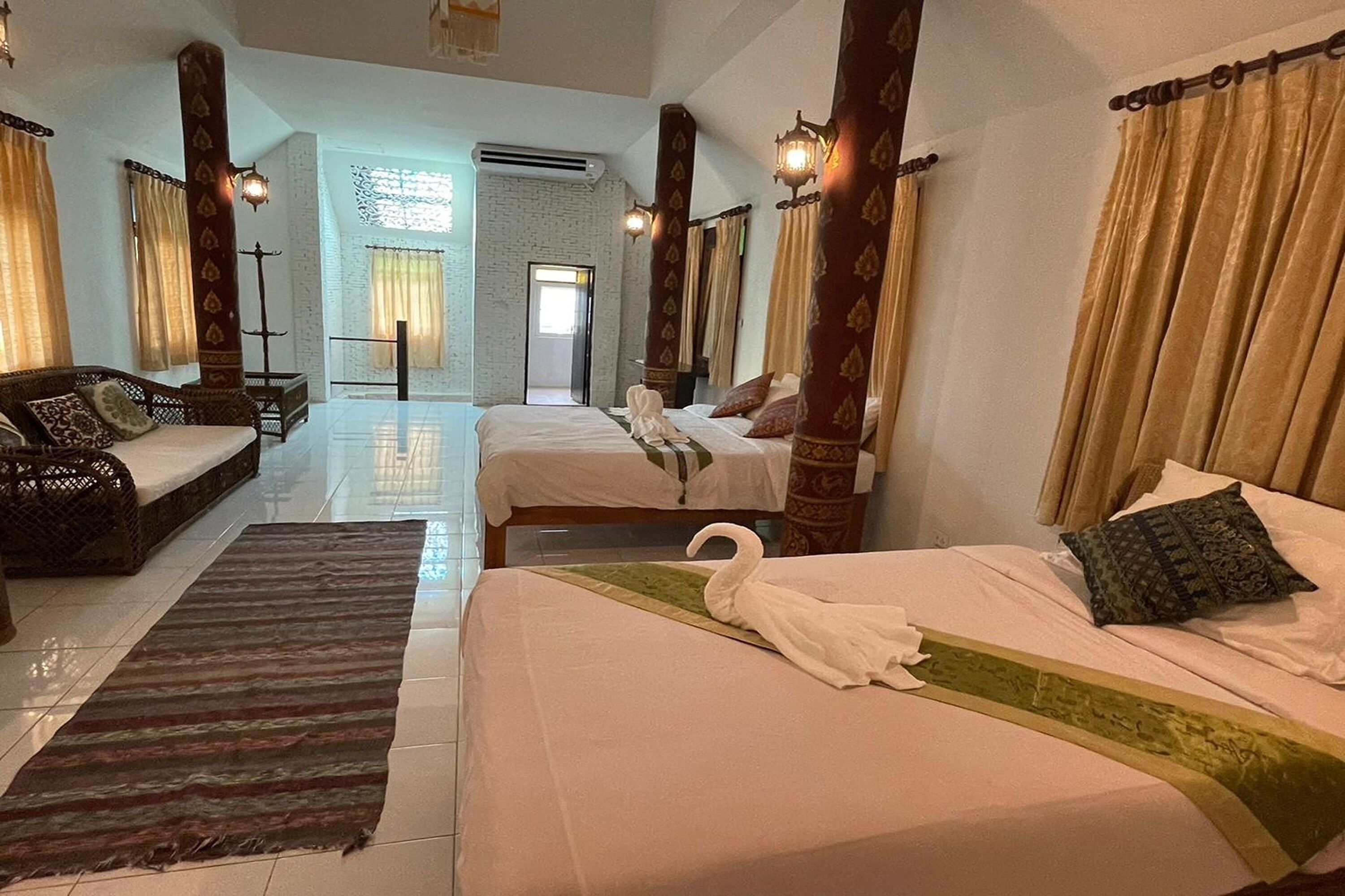 ห้องแฟมิลี่ | โต๊ะทำงาน, เตารีด/โต๊ะรีดผ้า, Wi-Fi ฟรี, ผ้าปูที่นอน