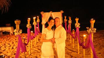 Outdoor wedding area