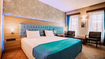 Premium bedding, minibar, in-room safe, desk