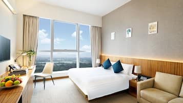 In-room safe, desk, blackout curtains, soundproofing