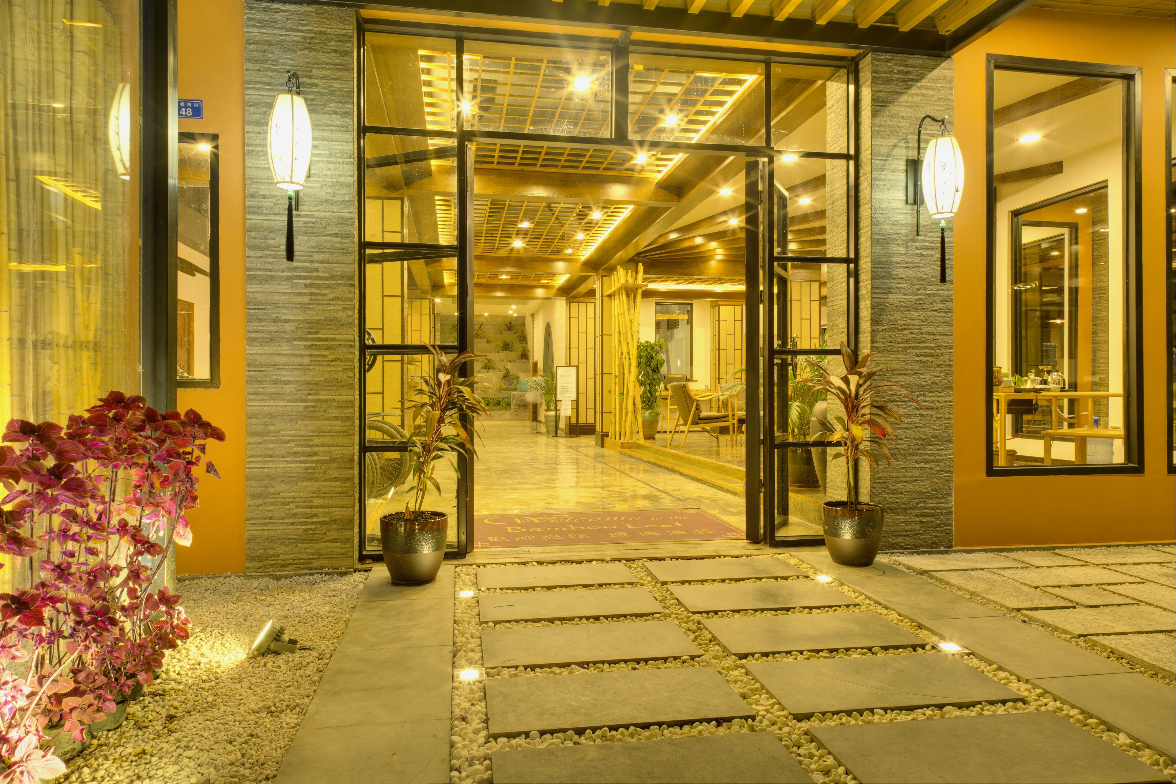 Majoituspaikan sisäänkäynti