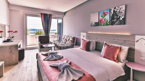 Double Room Sea View Priority Location | 防过敏的被褥、迷你吧、客房内保险箱、隔音