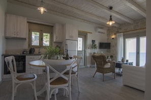 Luxury Villa, Sea View (Anatoli) | Living area | Flat-screen TV - Paxos Sunrise Villas (Paxos)