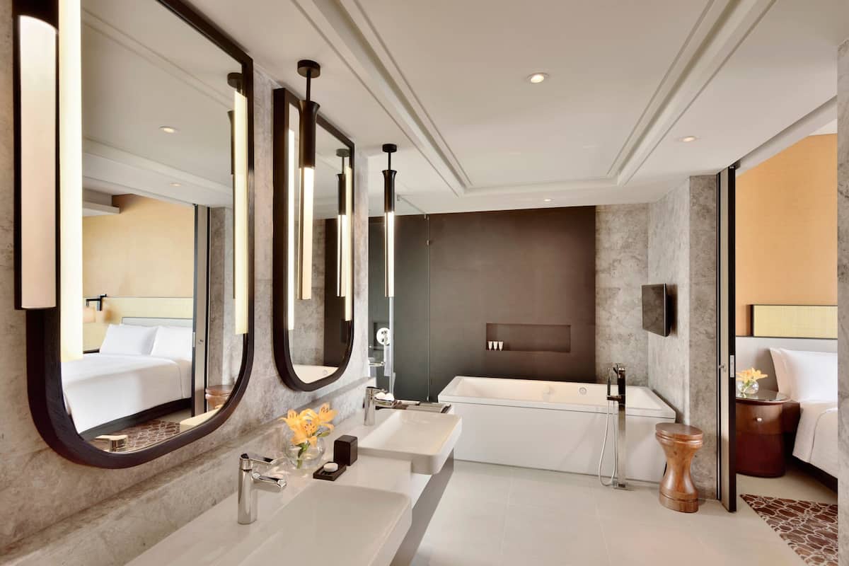 presidential suite, 1 king bed, non smoking, ocean view | bathroom | separate bathtub and shower, rainfall showerhead