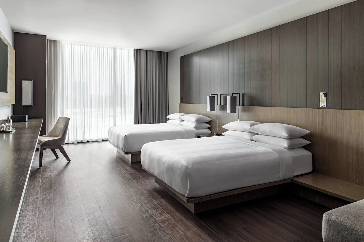 In-room safe, desk, laptop workspace, blackout curtains