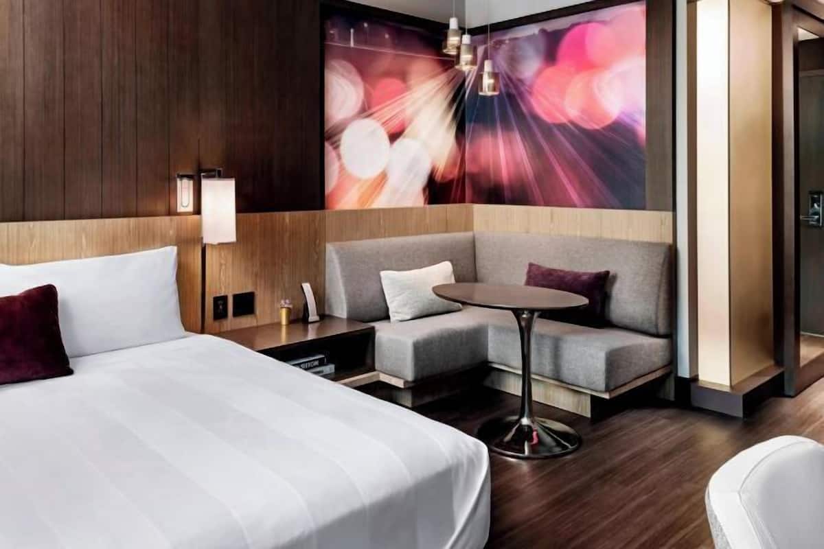 In-room safe, desk, laptop workspace, blackout drapes