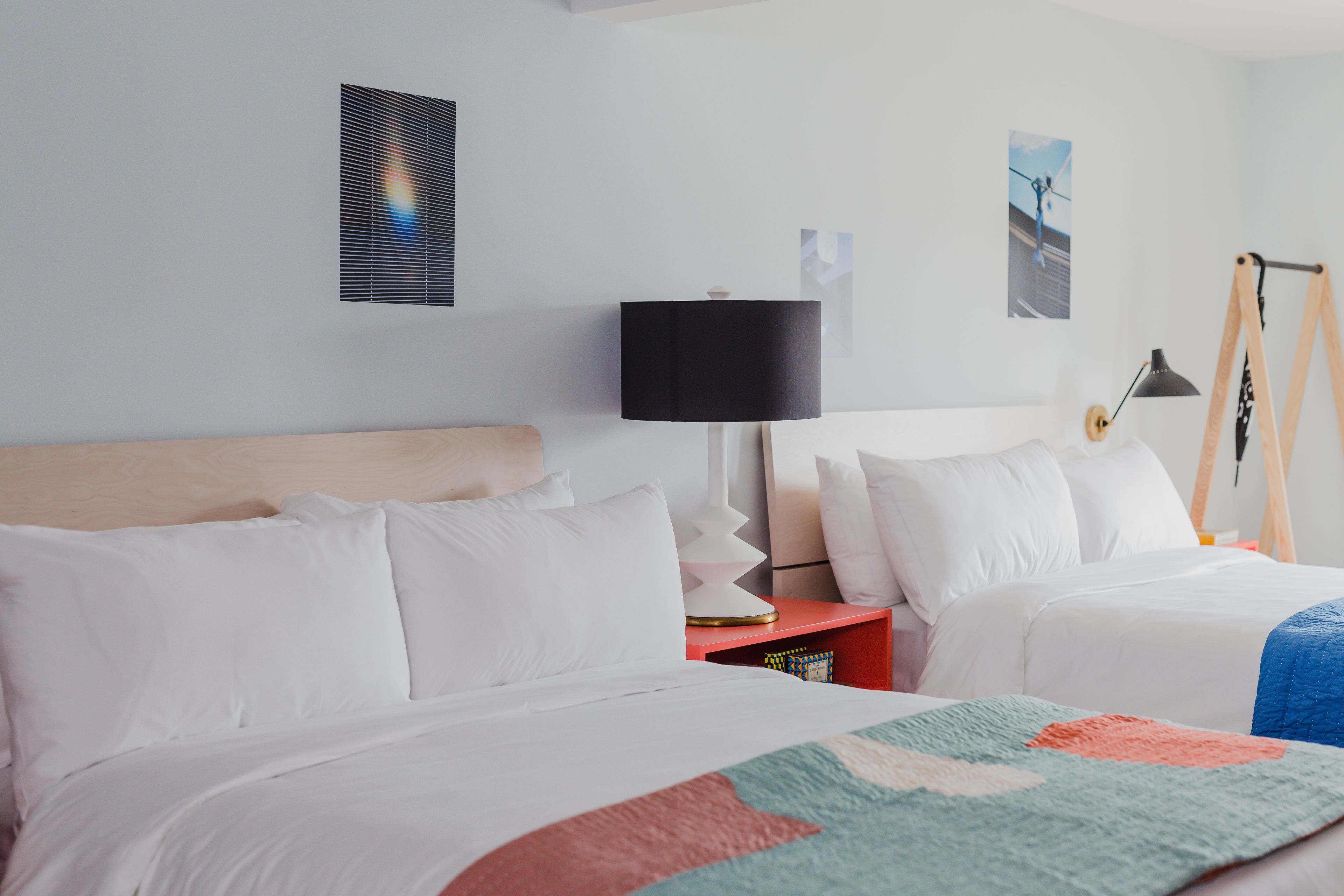 the flat at drake motor inn | premium bedding, minibar, in-room safe, individually decorated