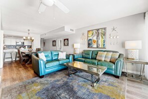 Townhome, Multiple Beds, Beach View (Fanta-Sea 53) | Living area | Flat-screen TV