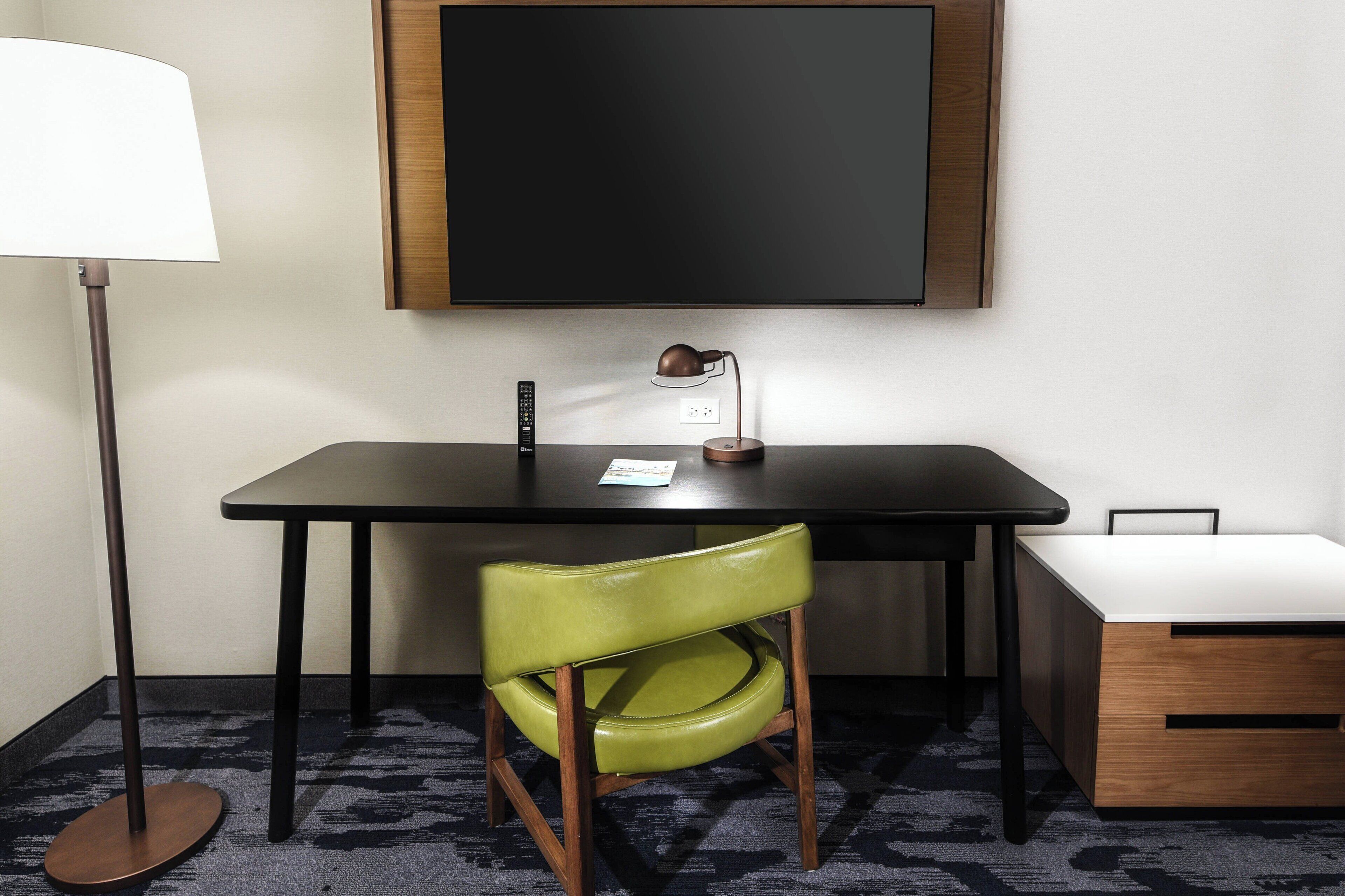 desk, blackout curtains, iron/ironing board, free wifi