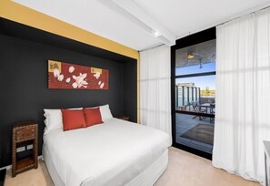 Apartment, 1 Queen-Bett | Bügeleisen/Bügelbrett, kostenloses WLAN, Bettwäsche